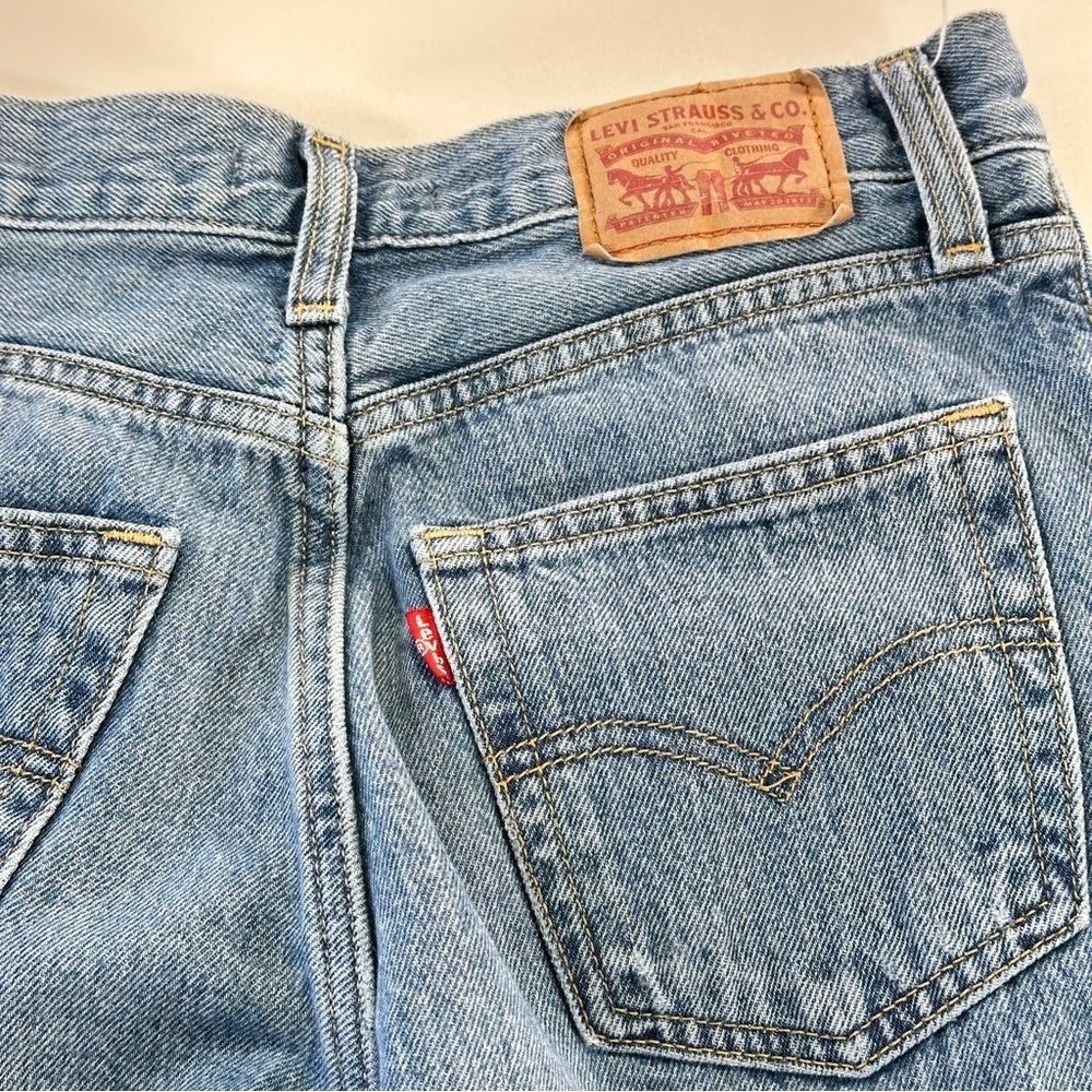 Levi’s 94 Baggy Distressed Jeans High Rise Raw Hem W26 - Picture 4 of 11